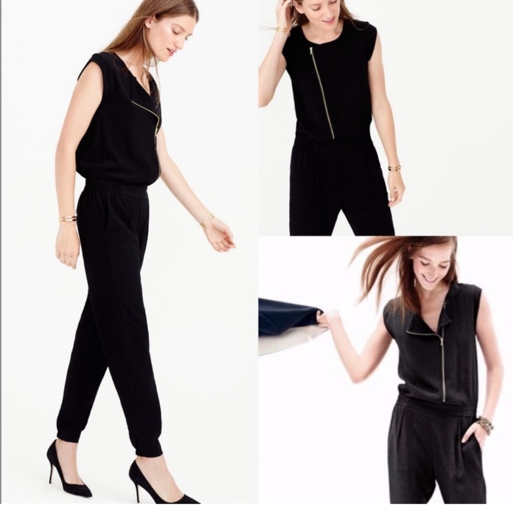 J.Crew Women's Black Jumpsuit Size 00